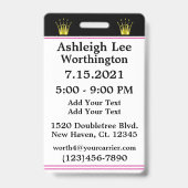 Überarbeitetes Mis Quince VIP-Abzeichen - siehe Zu Ausweis (Rückseite)