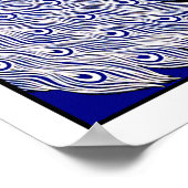 Überarbeitetes Poster Vintag Peacock Das moderne P (Ecke)