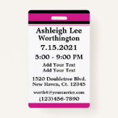 Überarbeitetes Sweet 16 VIP Guest Abzeichen - sieh Ausweis (Rückseite)