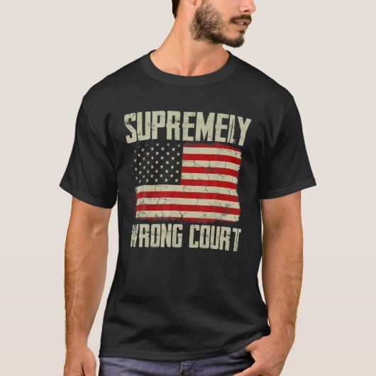 Überaus falsches Gericht Vintag amerikanische Flag T-Shirt (Vorderseite)