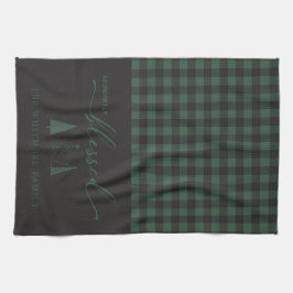 Überaus gesegnet Black Green Buffalo Kariert Geschirrtuch