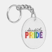 Überaus stolz darauf, Gay-Acrylic-Schlüsselanhänge Schlüsselanhänger (Vorderseite links)