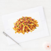 Überbackene Pommes mit Käse und Speck Rechteckiger Aufkleber (Umschlag)