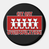 Überbevölkerungsreduzieren! Hunde Magnet (Vorne)