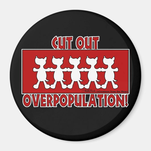 Überbevölkerungsreduzieren! Hunde Magnet (Vorne)
