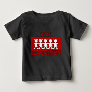 Überbevölkerungsreduzieren! Katzen Baby T-shirt