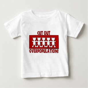 Überbevölkerungsreduzieren! Katzen Baby T-shirt