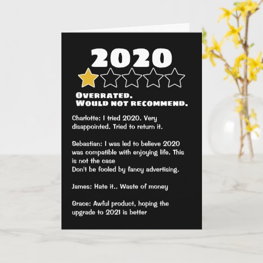 Überbewertete Personalisierte Überprüfungen 2020 Karte (Gelbe Blume)