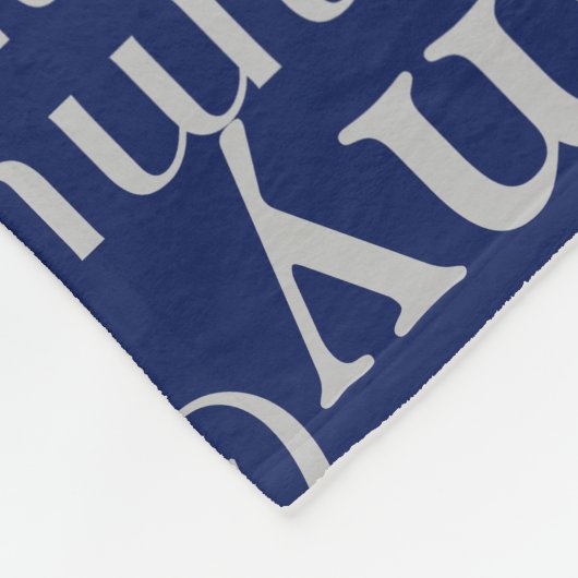 Überblauer Name Fleecedecke (Ecke)