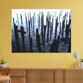 Überbleibsel der Wasserfront im Nordend Leinwanddruck (Insitu (Wohnzimmer))