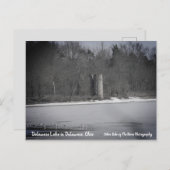 Überbleibsel eines alten Silo am Delaware-See Postkarte (Vorne/Hinten)