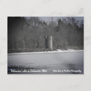 Überbleibsel eines alten Silo am Delaware-See Postkarte