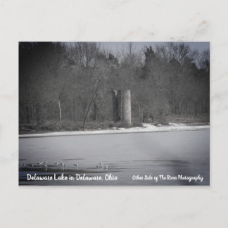 Überbleibsel eines alten Silo am Delaware-See Postkarte
