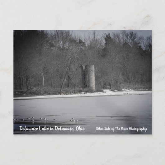 Überbleibsel eines alten Silo am Delaware-See Postkarte (Vorderseite)