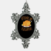 Überbleibsel sind für Quittung - Erntedank Türkei  Schneeflocken Zinn-Ornament (Links)