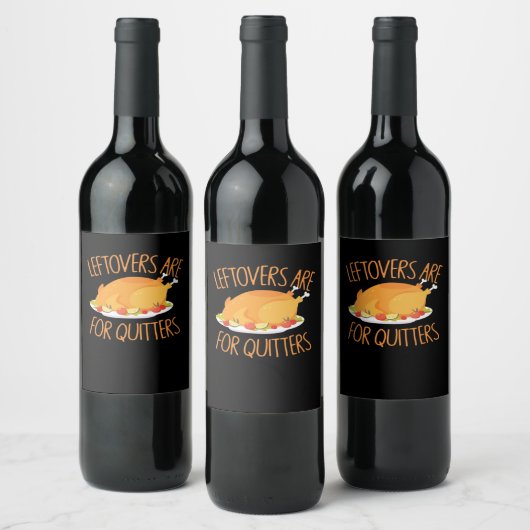 Überbleibsel sind für Quittung - Erntedank Türkei Weinetikett (Flaschen)