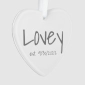 Überblick Datum der Acrylverzierung Ornament (Vorderseite)