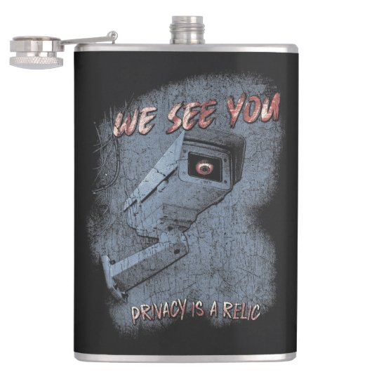 Überblick - Design von Techno-Dystopian Streetwear Flachmann (Geöffnet)