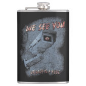 Überblick - Design von Techno-Dystopian Streetwear Flachmann (Vorderseite)