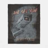 Überblick - Design von Techno-Dystopian Streetwear Fleecedecke (Vorderseite)