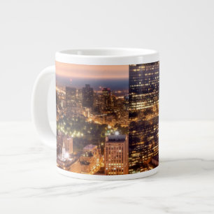 Überblick über Boston nachts Jumbo-Tasse