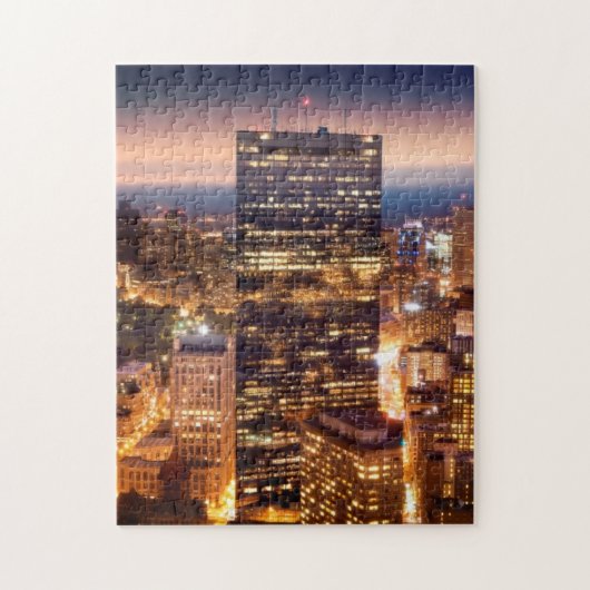 Überblick über Boston nachts Puzzle (Vertikal)