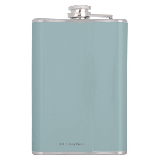 Überblick über das Banff Springs Hotel Plakat Flachmann (Rückseite)