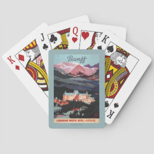 Überblick über das Banff Springs Hotel Poster Spielkarten