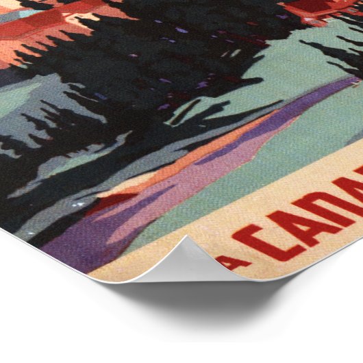 Überblick über das Poster des Banff Springs Hotel (Ecke)