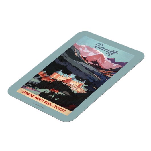 Überblick über das Poster des Banff Springs Hotel Magnet (Linke Seite)