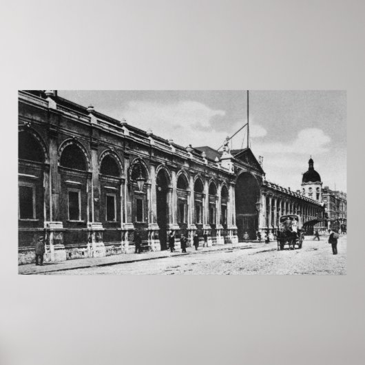 Überblick über den Fleischmarkt von Smithfield, c. Poster (Vorne)