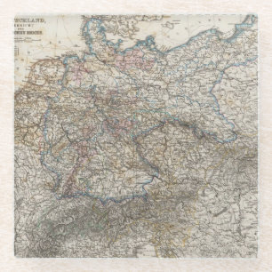 Überblick über deutsches Reich Glasuntersetzer