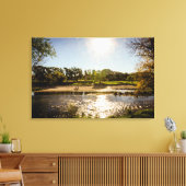 Überblick über die Flussufer mit klarem Himmel Leinwanddruck (Insitu (Wohnzimmer))