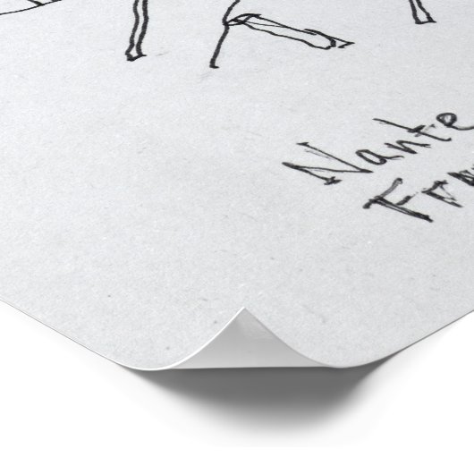 Überblick über die Stadt | Nantes, Frankreich Poster (Ecke)