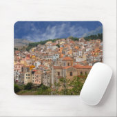 Überblick über eine sizilianische Bergstadt Mousepad (Mit Mouse)