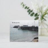 Überblick über Harford Pier, Port San Luis, Avila Postkarte (Stehend Vorderseite)