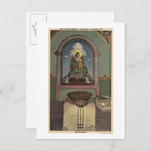 Überblick über Mission & Baptistry Postkarte (Vorne/Hinten)