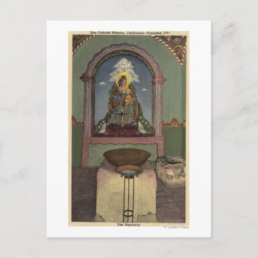 Überblick über Mission & Baptistry Postkarte (Vorderseite)