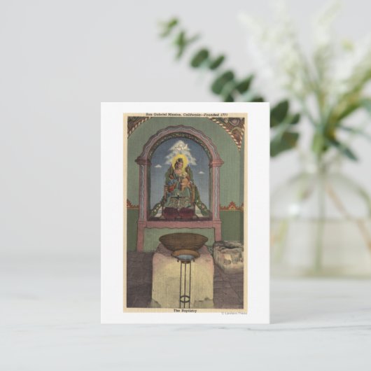 Überblick über Mission & Baptistry Postkarte (Stehend Vorderseite)