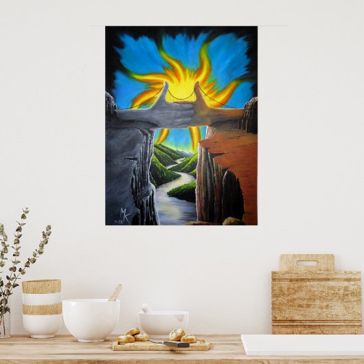 Überbrückung der Lücken Poster (Küche)