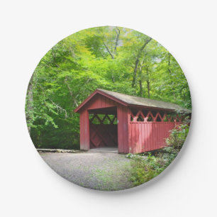 Überdachte Bridge Paper Plate Pappteller