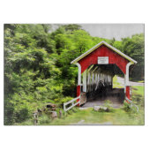 Überdachte Bridges Glass Cutting Board Schneidebrett (Vorderseite)