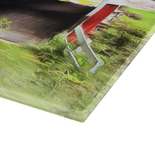 Überdachte Bridges Glass Cutting Board Schneidebrett (Ecke)