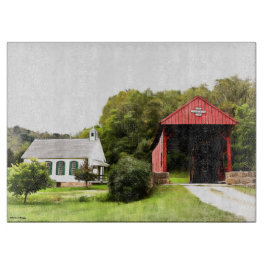 Überdachte Bridges Glass Cutting Boards Schneidebrett