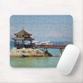 Überdachte Brücke, direkt am Meer Mousepad (Mit Mouse)