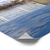 Überdachte Brücke im Winter Poster (Ecke)