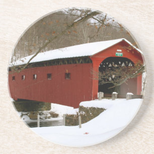 Überdachte Brücke in Arlington, VT Getränkeuntersetzer
