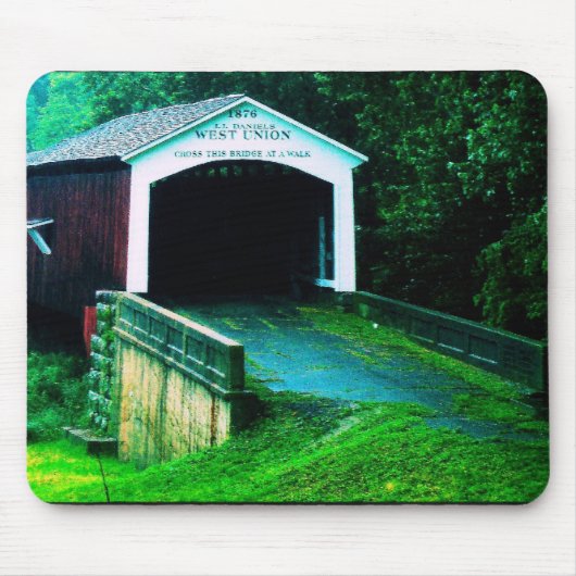 überdachte Brücke in Indiana Mousepad (Vorne)