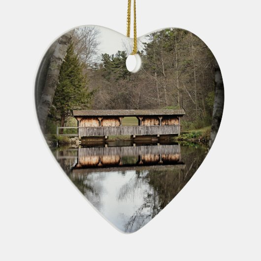 Überdachte Brücke Keramik Ornament (Rechts)