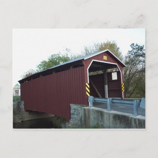 Überdachte Brücke. Lancaster Landkreis, PA Postkarte (Vorderseite)